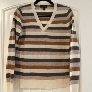 Striped V-Neck Sweater